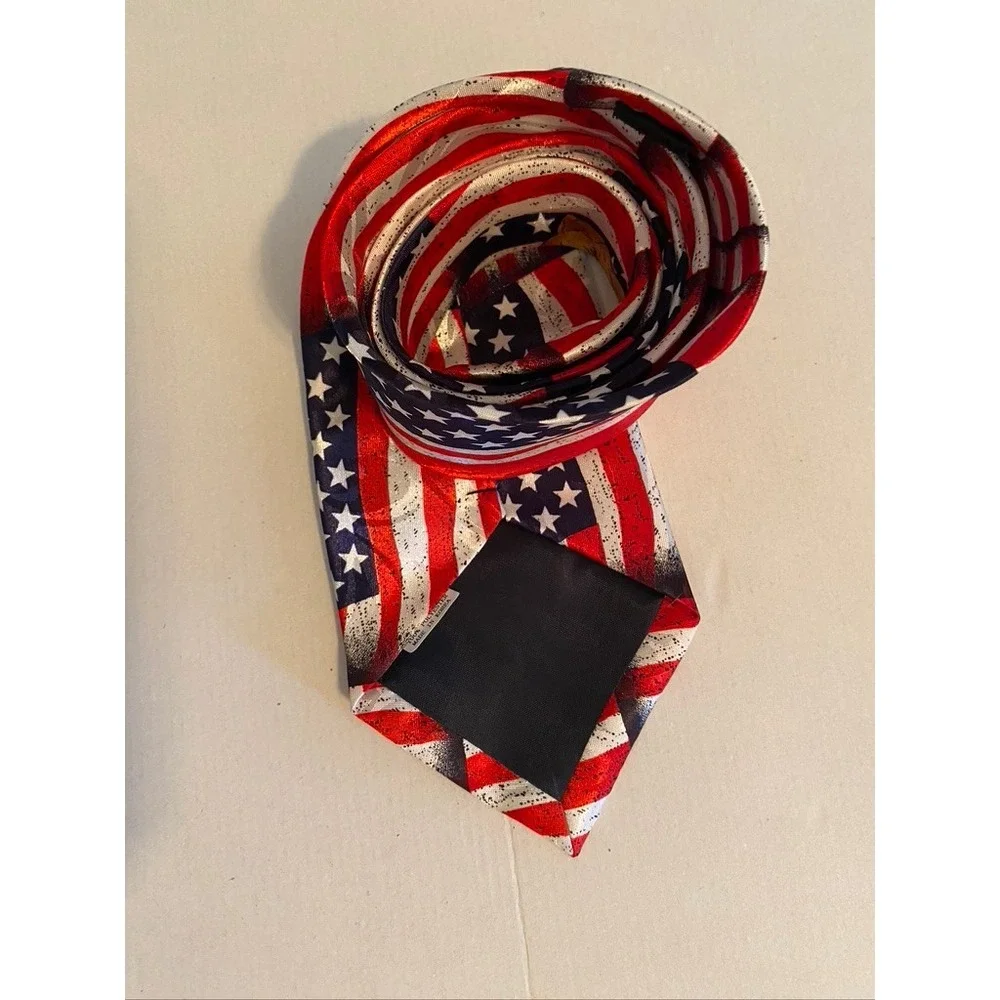 Steven Harris Mens USA Flag GOP Elephant Tie Red White Blue Patriotic Handmade